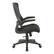 Left. Office Star Products - Screen Back Manager's Chair in Black Mesh Seat with PU Padded Flip Arms with Silver Accents - Black.