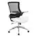Angle. Office Star Products - Black Screen Back Manager's Chair with White Faux Leather Seat and Padded Flip Arms with Silver Accents - White.