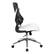 Alt View 13. Office Star Products - Black Screen Back Manager's Chair with White Faux Leather Seat and Padded Flip Arms with Silver Accents - White.