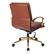 Alt View 11. OSP Home Furnishings - Mid-Back Faux Leather Chair with Gold Finish in Saddle Faux Leather - Saddle.
