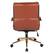 Alt View 12. OSP Home Furnishings - Mid-Back Faux Leather Chair with Gold Finish in Saddle Faux Leather - Saddle.