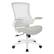 Angle. Office Star Products - White Screen Back Manager's Chair in Linen Stone Fabric and PU Arms Pads - Linen Stone.