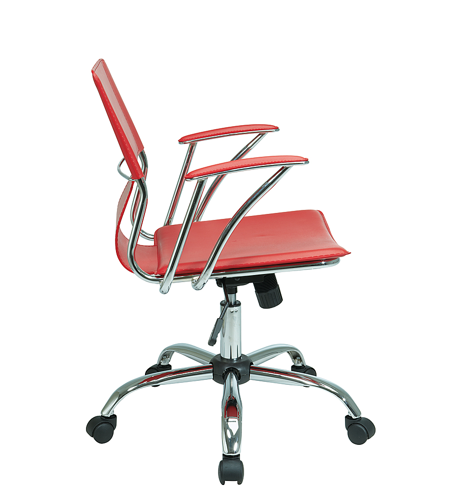 Best Buy: OSP Home Furnishings Dorado Office Chair in Vinyl and Chrome  Finish Red DOR26-RD