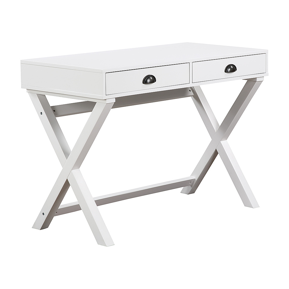 Angle View: OSP Home Furnishings - Washburn Chic Campaign Writing Desk in Finish - White
