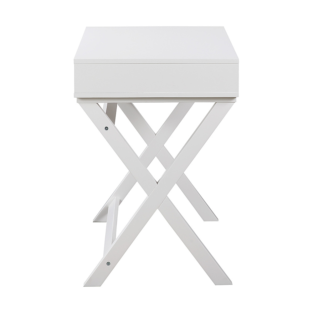 Left View: OSP Home Furnishings - Washburn Chic Campaign Writing Desk in Finish - White