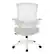 Front. Office Star Products - White Screen Back Manager's Chair - Linen Stone.
