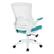 Alt View 11. Office Star Products - White Screen Back Manager's Chair - Linen Turquoise.