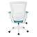 Alt View 12. Office Star Products - White Screen Back Manager's Chair - Linen Turquoise.