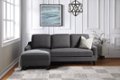 Alt View Zoom 12. OSP Home Furnishings - Lester Sofa with Chaise and Twin Sleeper in fabric with Black legs - Grey.