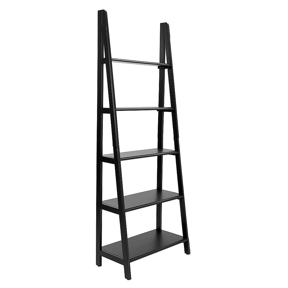 Angle View: OSP Home Furnishings - Brooking Ladder Bookcase in Finish - Black