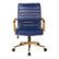 Front Zoom. OSP Home Furnishings - Mid-Back Faux Leather Chair with Gold Finish in Faux Leather - Navy.