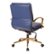 Alt View Zoom 11. OSP Home Furnishings - Mid-Back Faux Leather Chair with Gold Finish in Faux Leather - Navy.