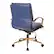 Alt View 11. OSP Home Furnishings - Mid-Back Faux Leather Chair with Gold Finish in Navy Faux Leather - Navy.