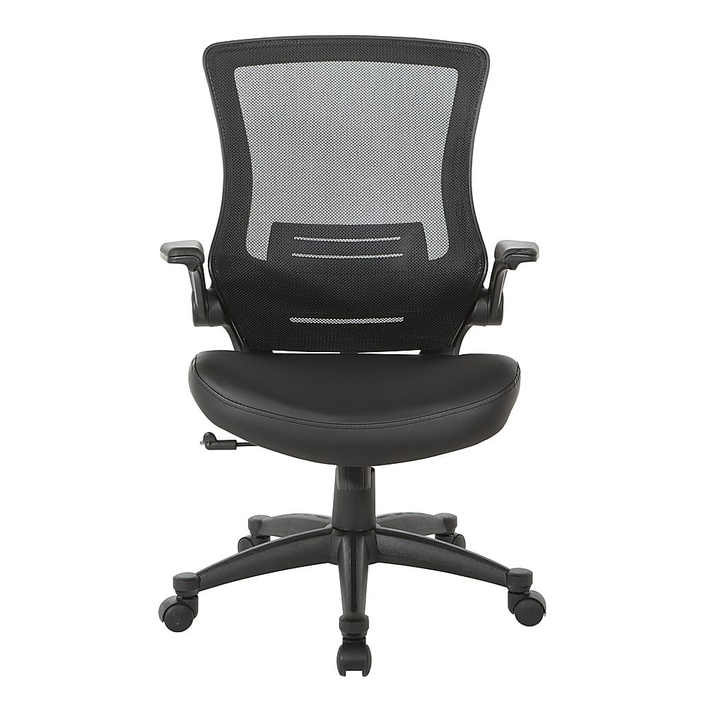 Office Star Products - Screen Back Manager's Chair in Faux Leather Seat