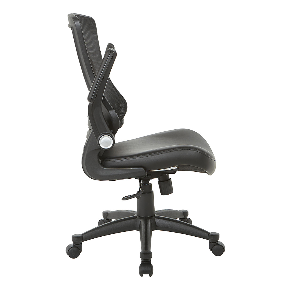 Work Smart FL89675 faux leather chair with flip arms by Office Star -  Express Furniture