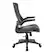 Left. Office Star Products - Screen Back Manager's Chair in Black Faux Leather Seat with PU Padded Flip Arms with Silver Accents - Black.