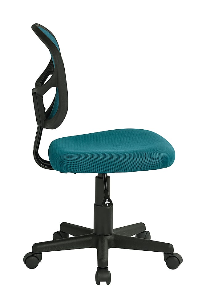 Left View: OSP Home Furnishings - Mesh Task Chair - Blue