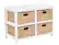 Alt View Zoom 11. OSP Home Furnishings - Seabrook Two-Tier Storage Unit with Natural Baskets - White.