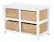 Alt View Zoom 13. OSP Home Furnishings - Seabrook Two-Tier Storage Unit with Natural Baskets - White.