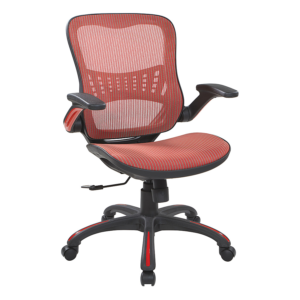 Angle View: Office Star Products - Mesh Seat and Back Manager’s Chair in Mesh - Red