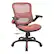 Angle. Office Star Products - Mesh Seat and Back Manager’s Chair in Red Mesh - Red.