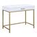 Angle. OSP Home Furnishings - Modern Life Desk in White Finish With Gold Metal Legs - White.