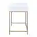 Left. OSP Home Furnishings - Modern Life Desk in White Finish With Gold Metal Legs - White.