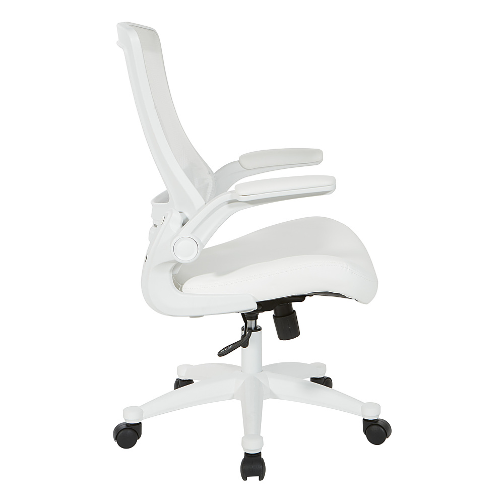 Left View: Office Star Products - Screen Back Manager's Chair - White