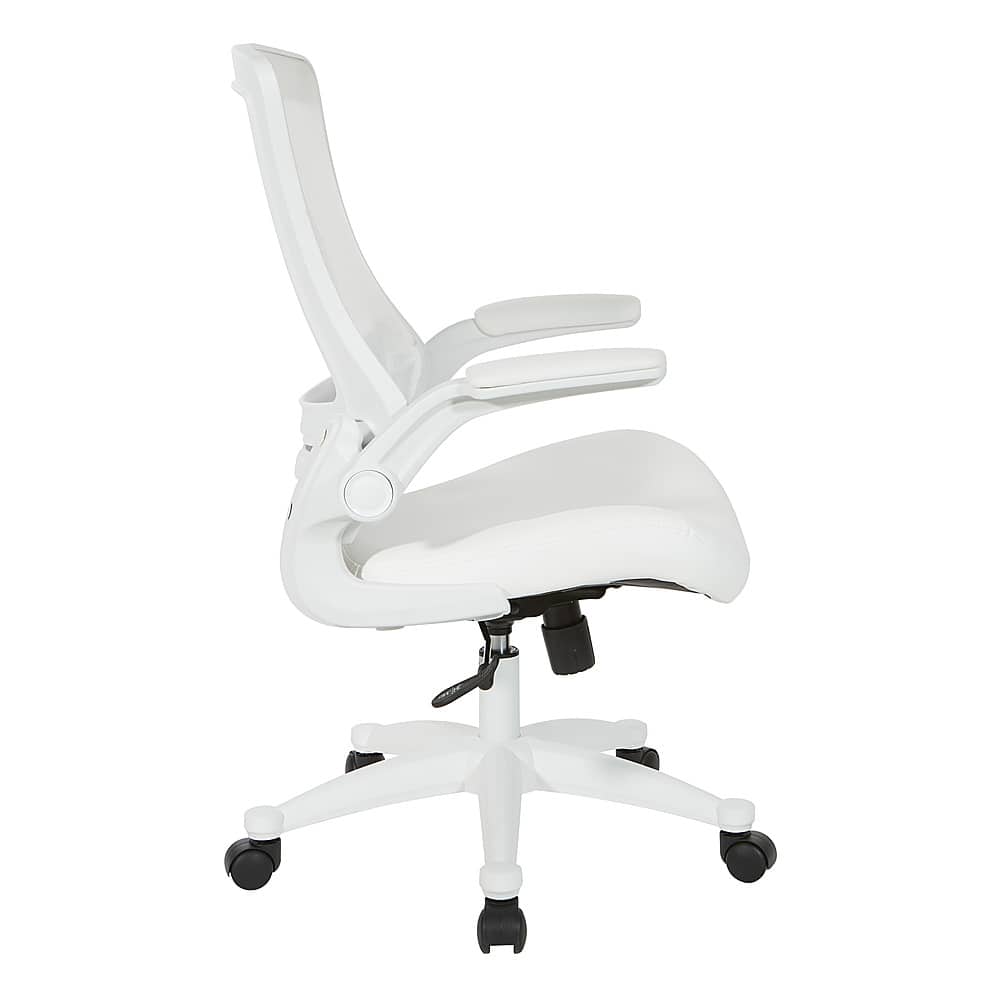 Left. Office Star Products - White Screen Back Manager's Chair - White.