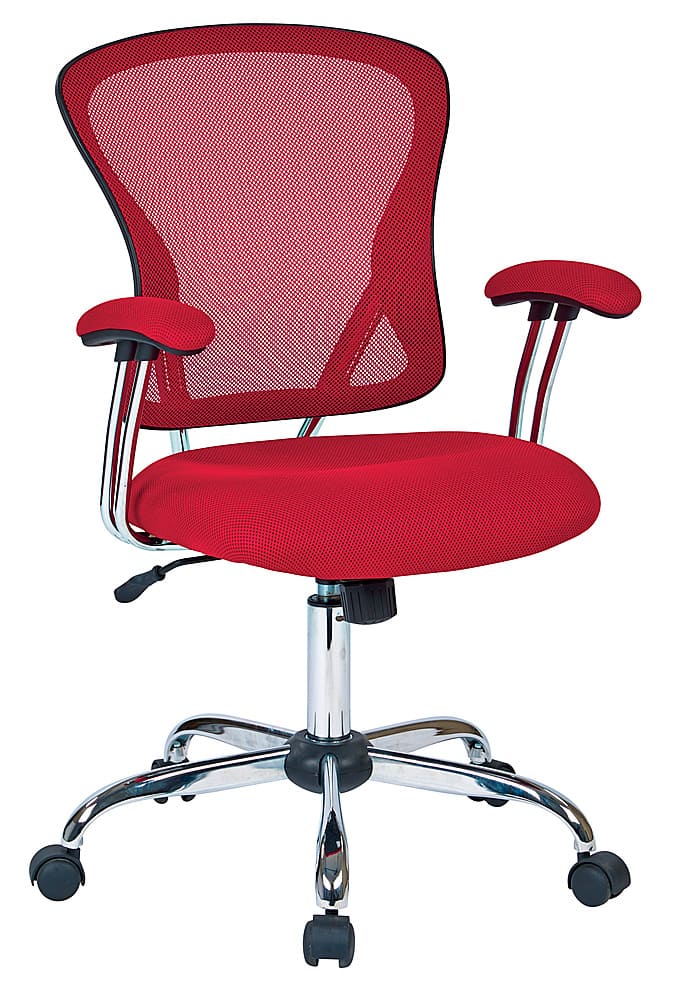 Angle View: OSP Home Furnishings - Juliana Task Chair with Mesh Fabric Seat - Red