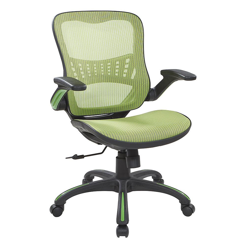 Angle View: Office Star Products - Mesh Seat and Back Manager’s Chair in Mesh - Green