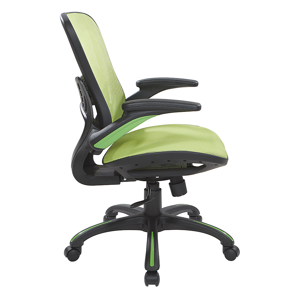 Left View: Office Star Products - Mesh Seat and Back Manager’s Chair in Mesh - Green