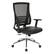 Angle. Office Star Products - Black Frame Chair with Chrome Base with Black Bonded Leather Seat - Black.