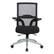 Front. Office Star Products - Manager's Chair with Breathable Mesh Back and Black Fabric Seat with a Silver Base. - Black.