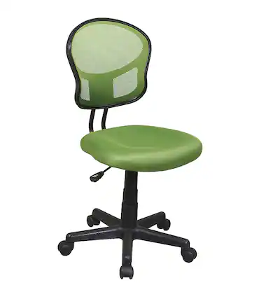 Angle. OSP Home Furnishings - Mesh Task Chair - Green.