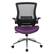 Front. Office Star Products - Black Screen Back Manager's Chair with Purple Faux Leather Seat and Padded Flip Arms with Silver Accents - Purple.