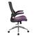 Left. Office Star Products - Black Screen Back Manager's Chair with Purple Faux Leather Seat and Padded Flip Arms with Silver Accents - Purple.