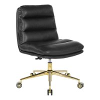 OSP Home Furnishings - Legacy Office Chair in Deluxe Faux Leather - Black - Angle_Zoom