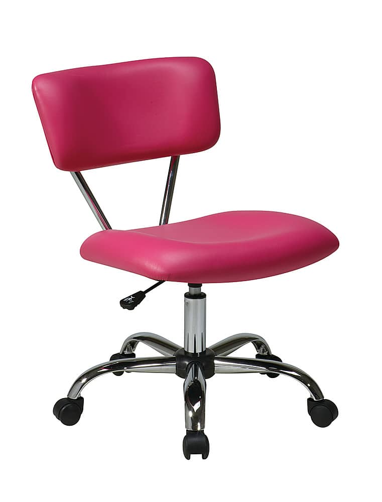 Angle View: OSP Home Furnishings - Vista Task Office Chair in Vinyl - Pink