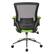 Alt View 12. Office Star Products - Black Screen Back Manager's Chair with Green Faux Leather Seat and Padded Flip Arms with Silver Accents - Green.