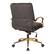 Alt View 11. OSP Home Furnishings - Mid-Back Faux Leather Chair with Gold Finish in Black Faux Leather - Black.