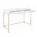 Alt View 15. OSP Home Furnishings - Alios Desk with White Gloss Finish and Rose Gold Chrome Plated Base - White/Rose Gold.