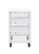 Alt View Zoom 12. OSP Home Furnishings - Clinton 3 Drawer Metal Rolling Cart in White Finish - White.