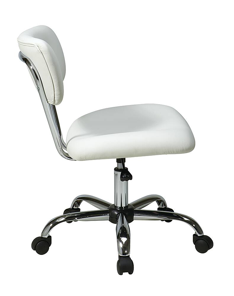 Left View: OSP Home Furnishings - Vista Task Office Chair in Vinyl - White