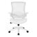 Front. Office Star Products - White Screen Back Manager's Chair in Faux Leather and PU Arms Pads - White.