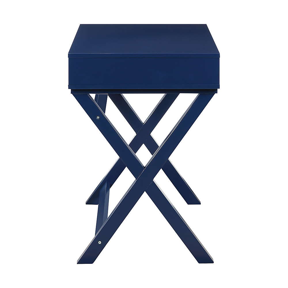 Left View: OSP Home Furnishings - Washburn Chic Campaign Writing Desk in Finish - Lapis Blue
