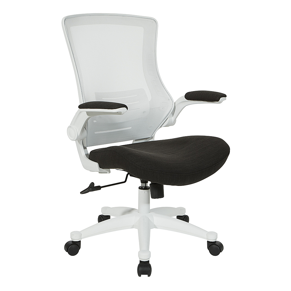 Angle View: Office Star Products - White Screen Back Manager's Chair - Linen Black
