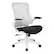 Angle. Office Star Products - White Screen Back Manager's Chair - Linen Black.
