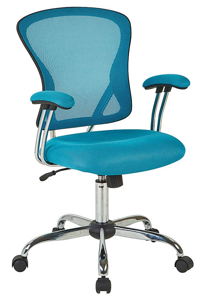 Angle View: OSP Home Furnishings - Juliana Task Chair with Mesh Fabric Seat - Blue