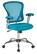 Angle. OSP Home Furnishings - Juliana Task Chair with Blue Mesh Fabric Seat - Blue.